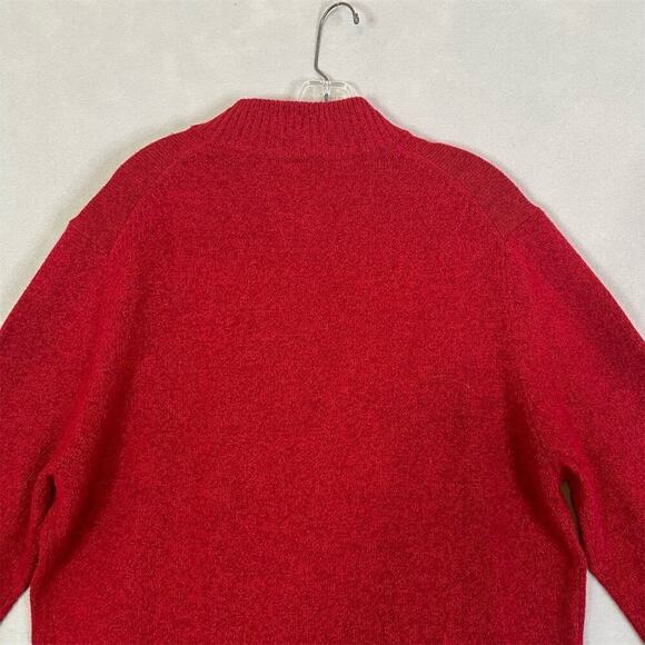 Tommy Bahama Marino Wool Sweater Men’s Sz XL Red High Neck Pullover 1/4 Zip - Picture 9 of 13